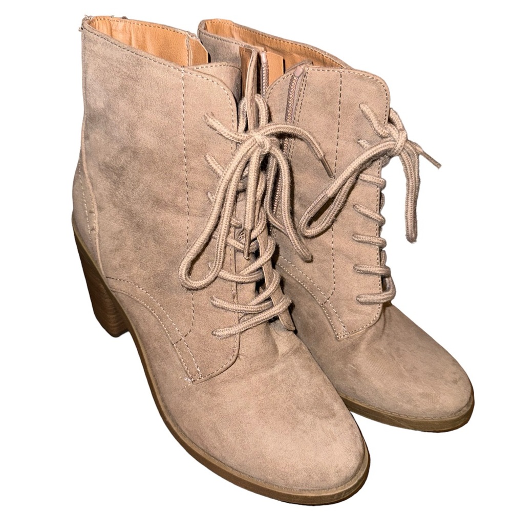 Target Beige Lace Up Bootie Size 9
